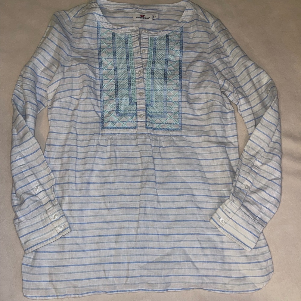Vineyard Vines‎ Blue and White Striped Top